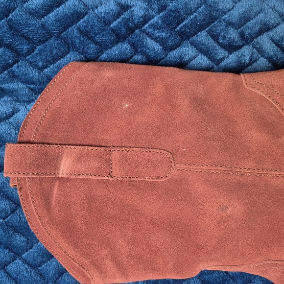 Suede Rust Coloured Cowboy Boots From American Eagle Size 9! New In Box! - Picture 3 of 17